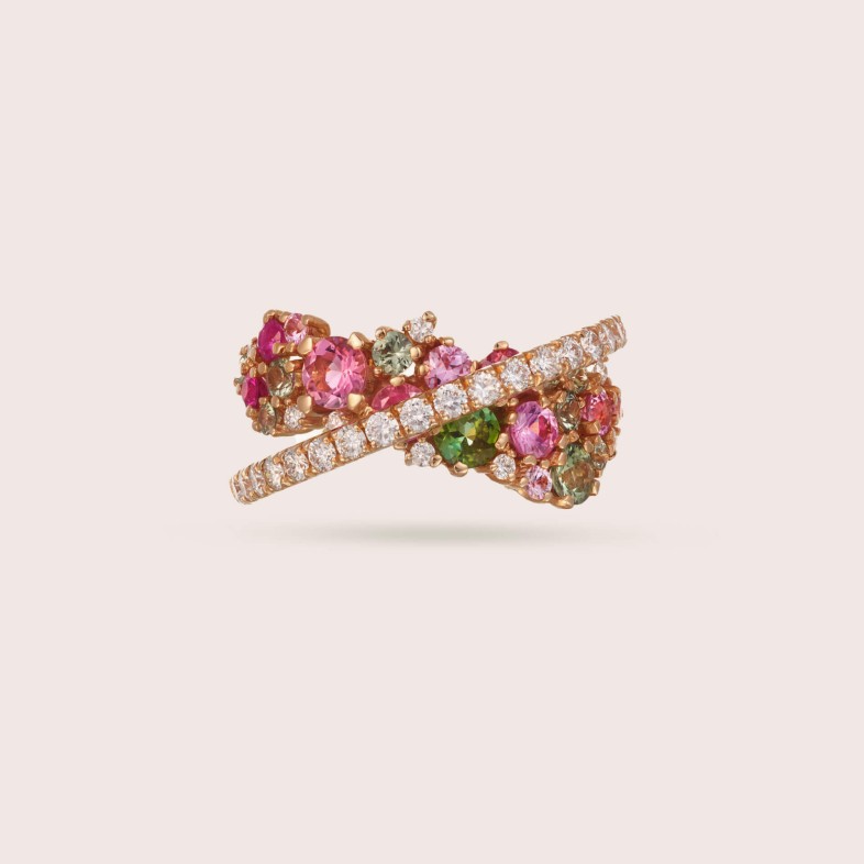 Tourmalines, Sapphires and Diamond Ring
