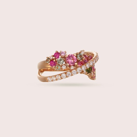 Tourmalines, Sapphires and Diamond Ring