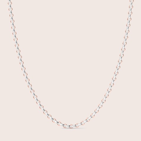 White / Rose gold chain