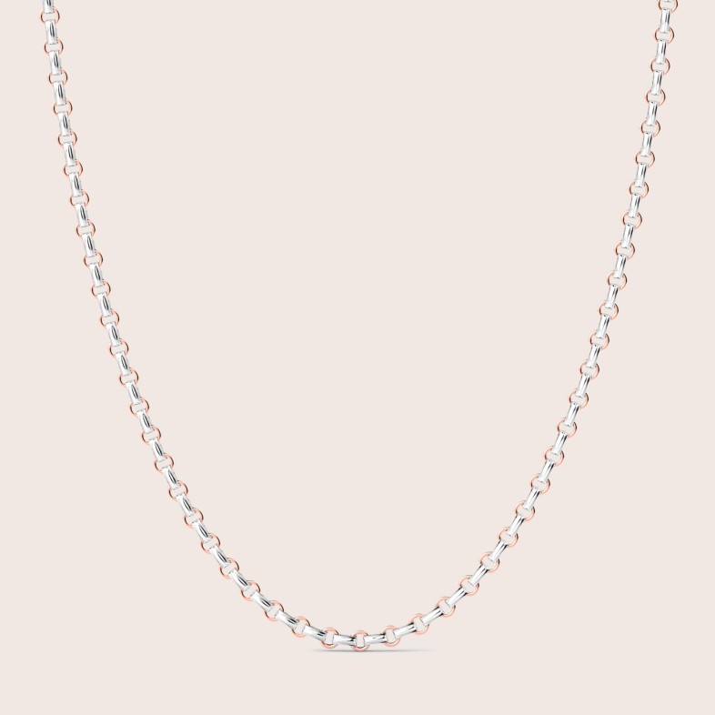 White / Rose gold chain