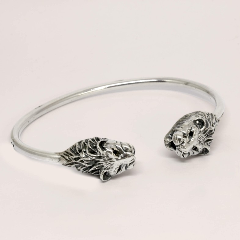 Savage |2 Lions Bangle Bracelet