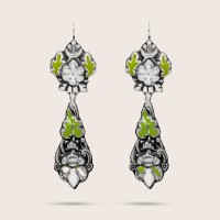 silver / green