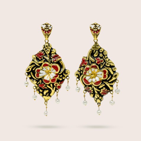 NEOBAROQ | Enamel Gold Earrings