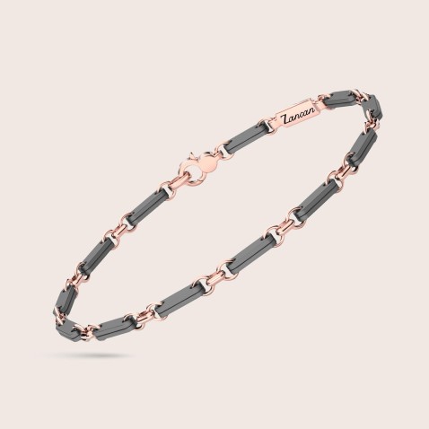 Titanium and 18K Rose Gold Bracelet | Zancan