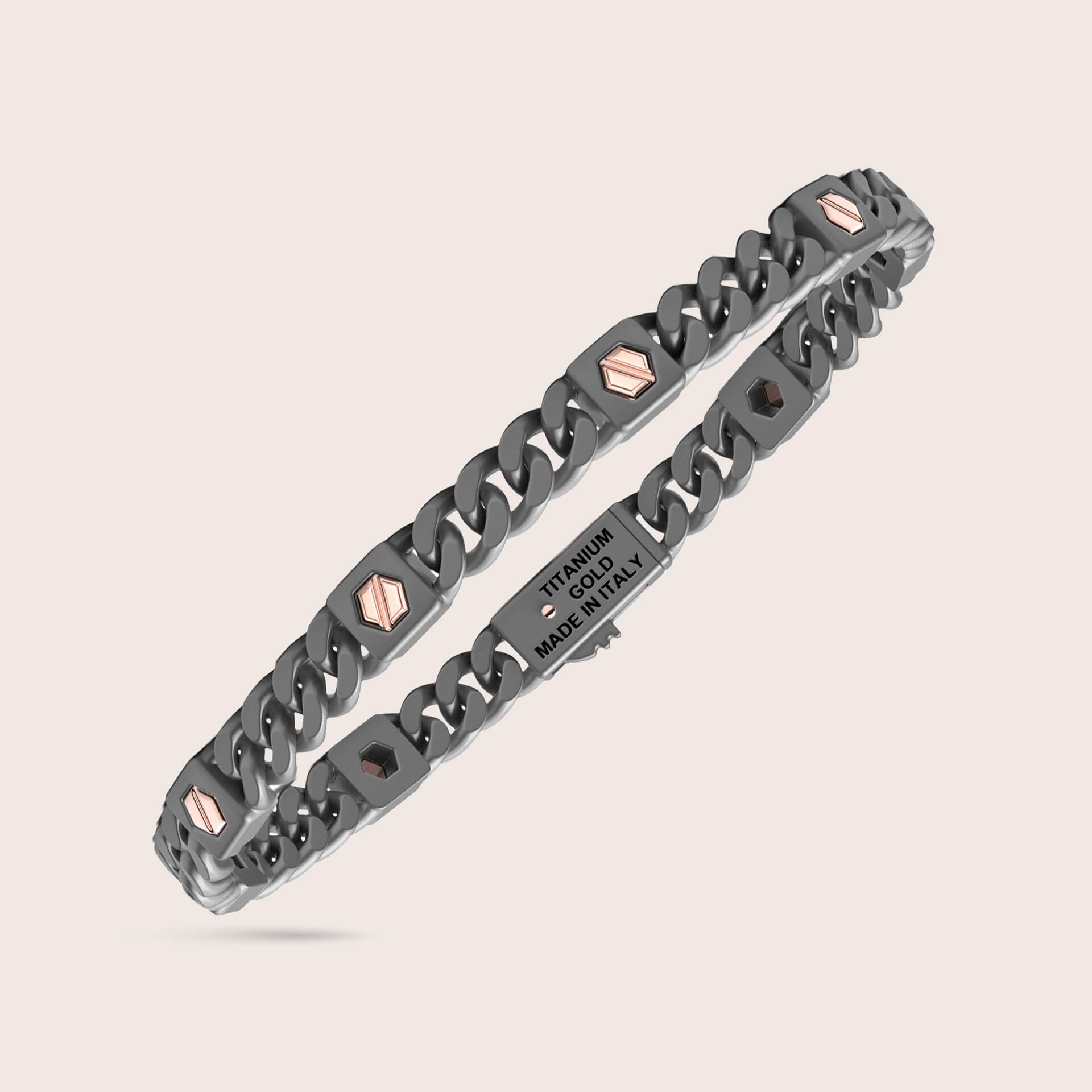 Titanium Bracelet with 18K Gold Details | Zancan