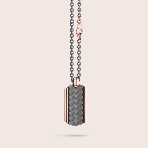 Titanium Necklace with 18K Gold Pendant | Zancan
