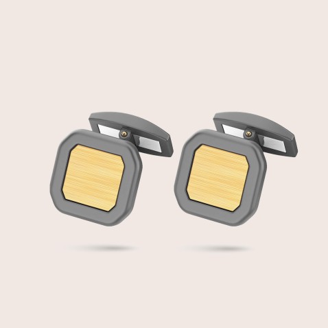 Titanium and 18K Gold Cufflinks | Zancan