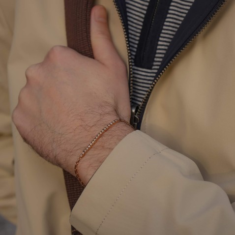 18K Gold Bracelet with Brown Diamonds | Zancan