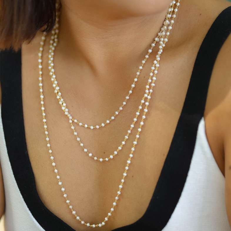 925 Silver Pearl Necklace | NEOBAROQ