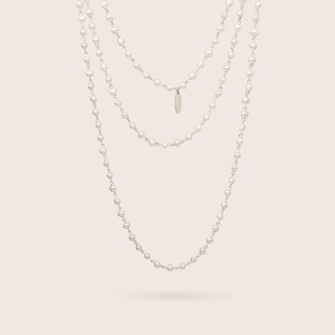 925 Silver Pearl Necklace | NEOBAROQ