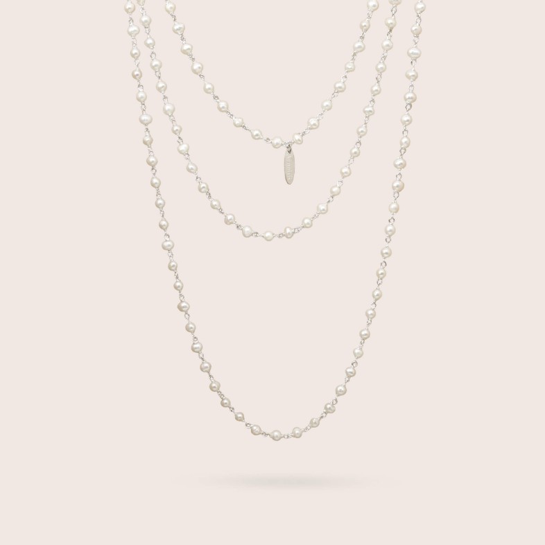 925 Silver Pearl Necklace | NEOBAROQ
