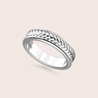 Plain silver / Rhodium-plated silver