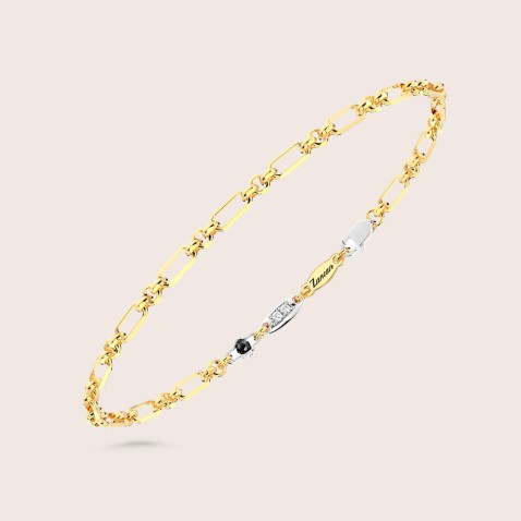 Insignia Gold Bracelet in 18kt Gold with Diamonds | Zancan