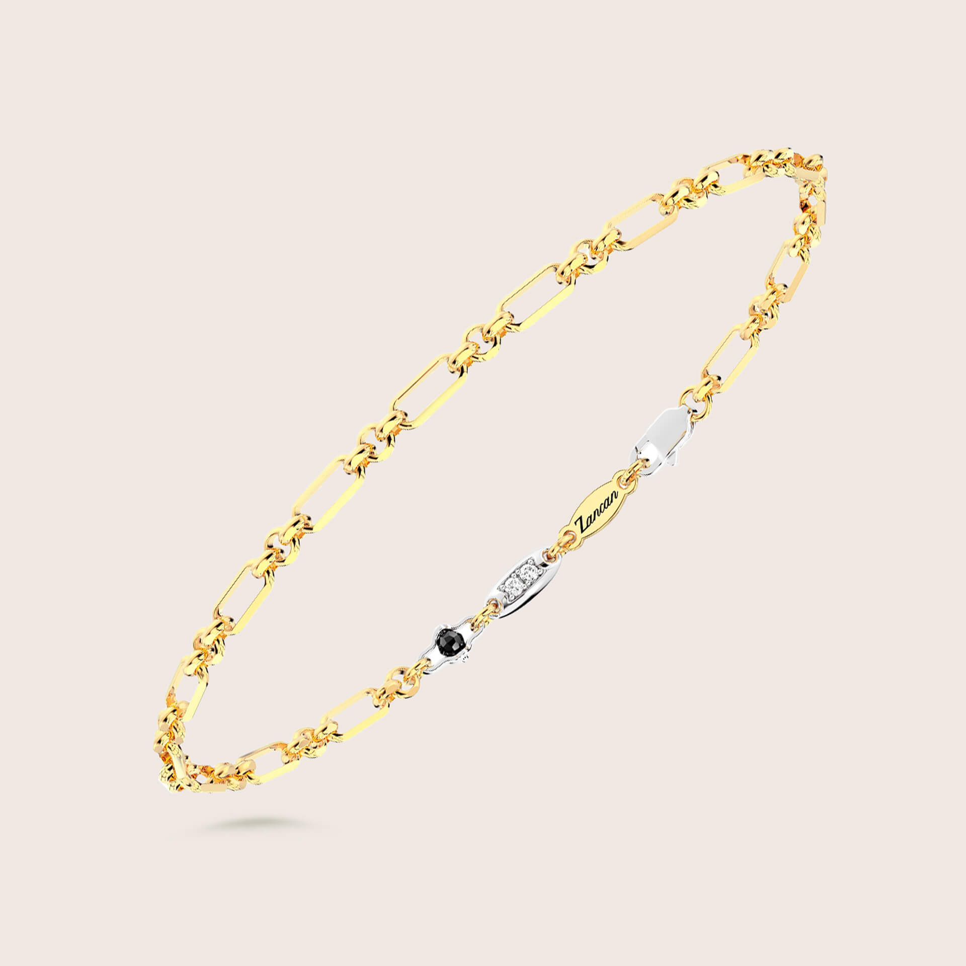 Insignia Gold Bracelet in 18kt Gold with Diamonds | Zancan