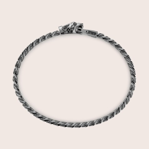 Pulseira em Prata 925 com Acabamento Ruthenium | Zancan