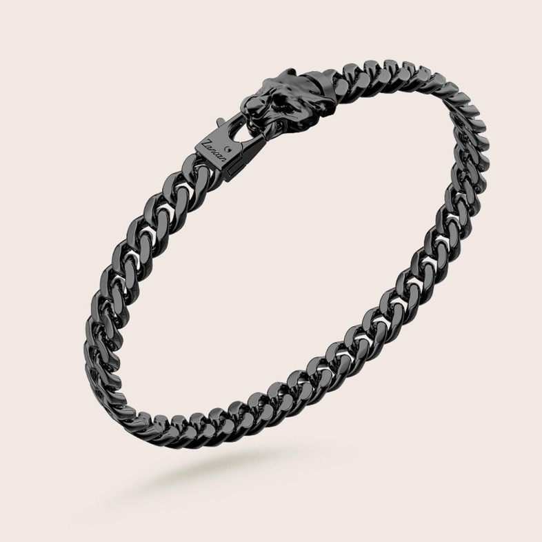 Pulseira em Prata 925 com Acabamento Ruthenium | Zancan