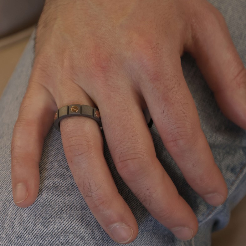 Titanium Ring with 18K Rose Gold | Zancan