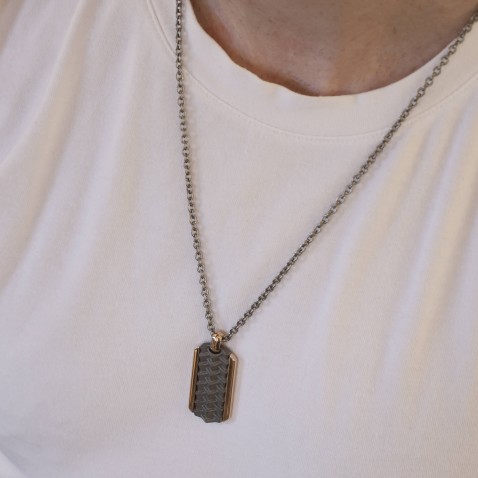 Titanium Necklace with 18K Gold Pendant | Zancan