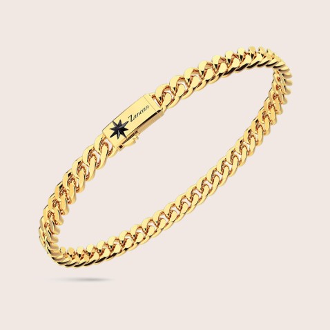 Cubane Sterling Silver gold-plated Bracelet  | Zancan