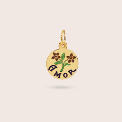 Gold-plated Sterling Silver "Love" Pendant | Lembran�a
