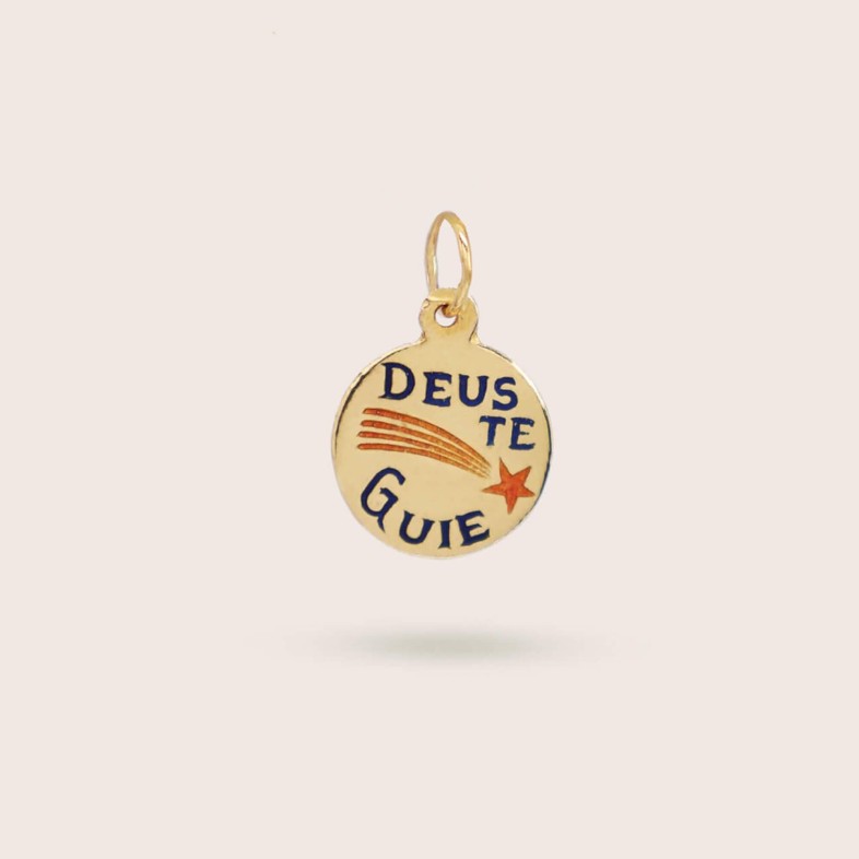 Gold-plated Sterling Silver "God Guide You" Pendant | Lembran�a