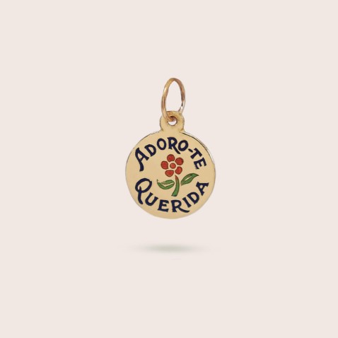 Gold-plated Sterling Silver "I Adore You, My Dear" Pendant | Lembran�a