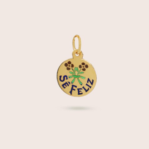 Medalha S� Feliz Prata 925 | Lembran�a