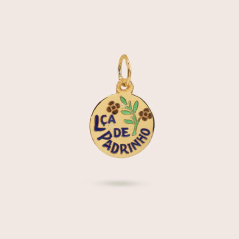 Medalha "Lembran�a de Padrinho" Prata 925 | Lembran�a