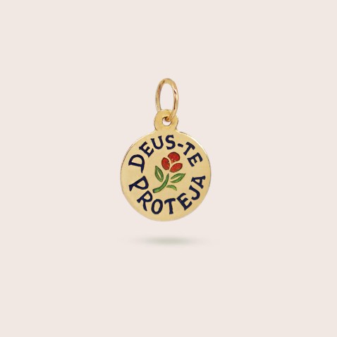 Medalha "Deus te Proteja" Ouro 19,2K | Lembran�a