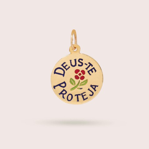 Medalha "Deus te Proteja" Ouro 19,2K | Lembran�a