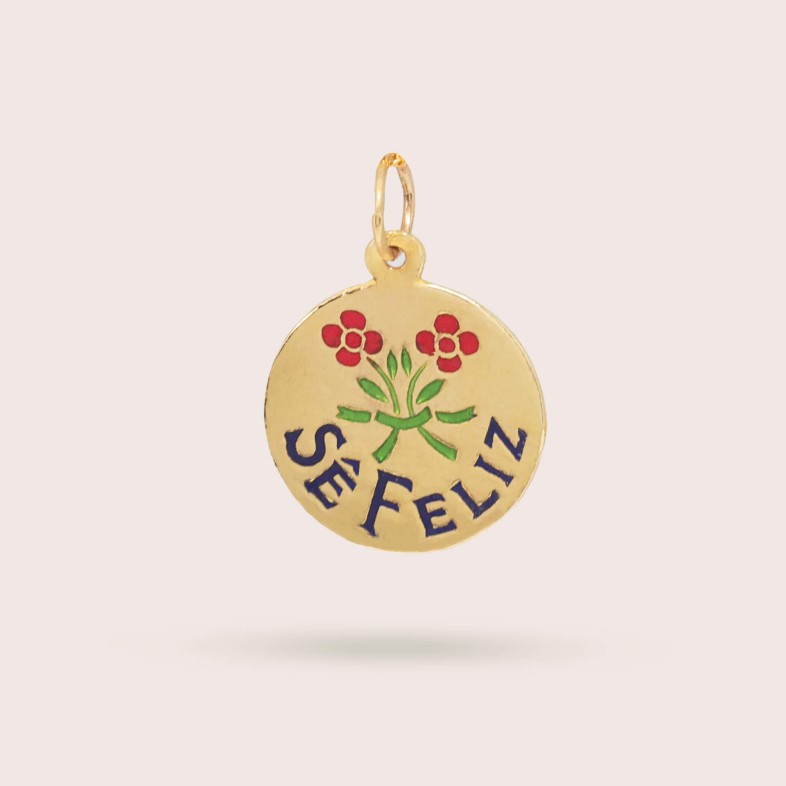 Medalha "S� Feliz" Ouro 19,2K | Lembran�a