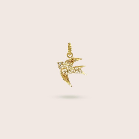 Filigreee Swallow in 19,2K Gold and Diamond | Lembran�a