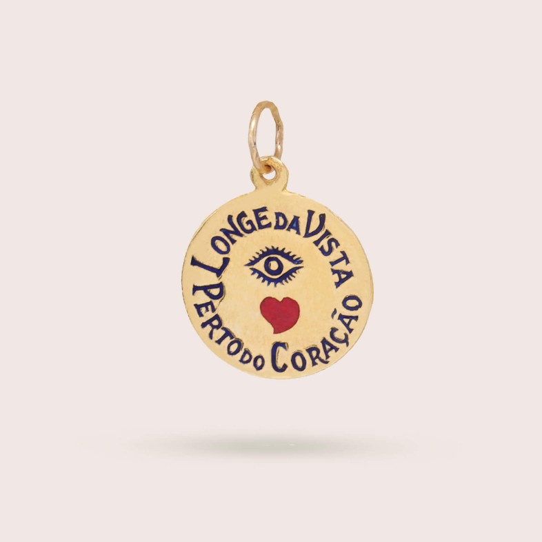 Medalha "Longe da Vista, Perto do Cora��o" Ouro 19,2K | Lembran�a