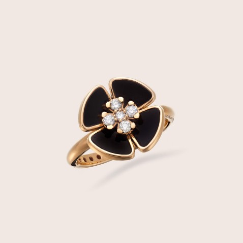 Anel com �nix e Diamantes
