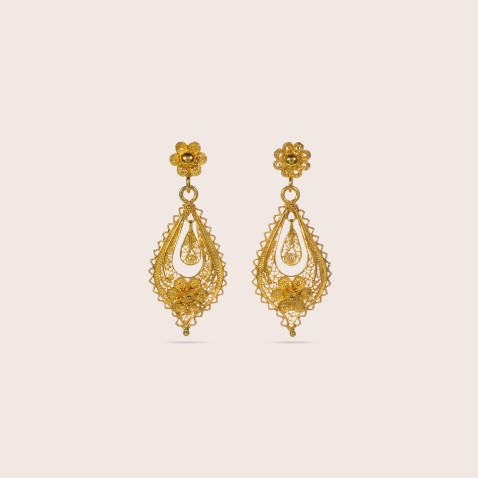 19.2K Gold Filigree Earrings | Princesa