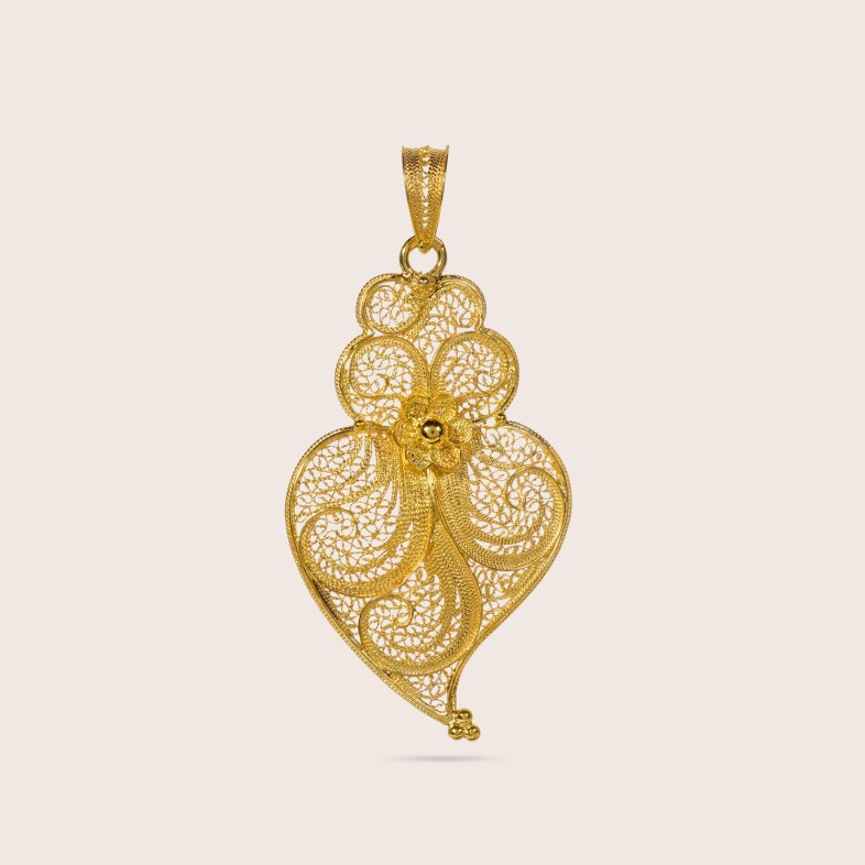 Pendente Cora��o de Viana Ouro 19,2K | Filigrana
