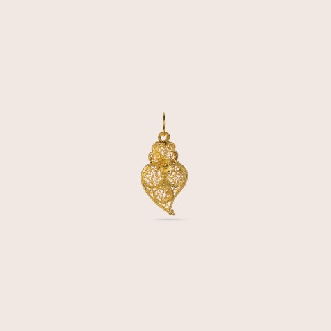 19.2K Gold �Cora��o de Viana� Pendant | Filigree