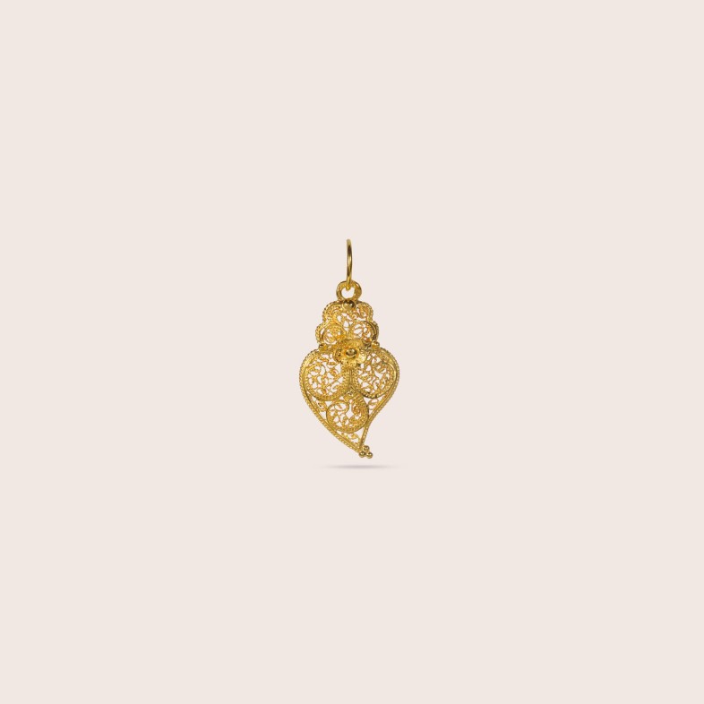 19.2K Gold �Cora��o de Viana� Pendant | Filigree
