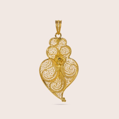 Pendente Cora��o de Viana Ouro 19,2K | Filigrana