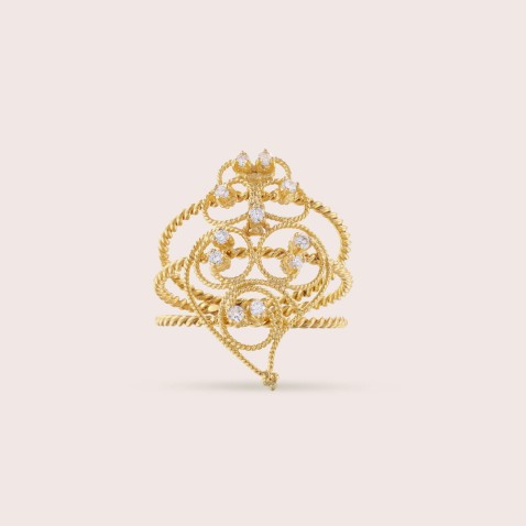 19,2K Gold and Diamonds Filigree Pendant | Diamond Filigree