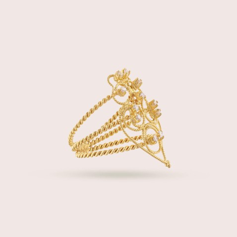 19,2K Gold and Diamonds Filigree Pendant | Diamond Filigree