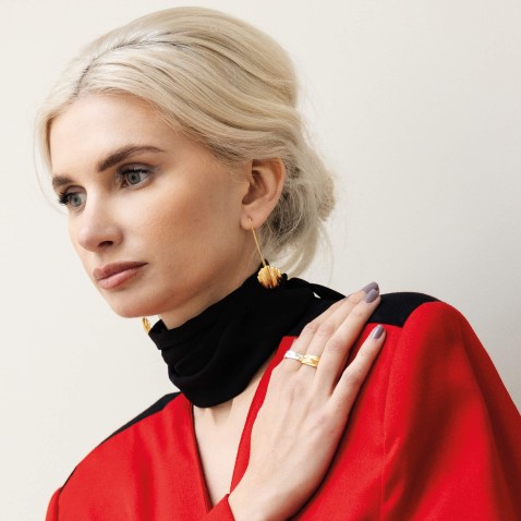Gold-Plated Sterling Silver Earrings | Mar