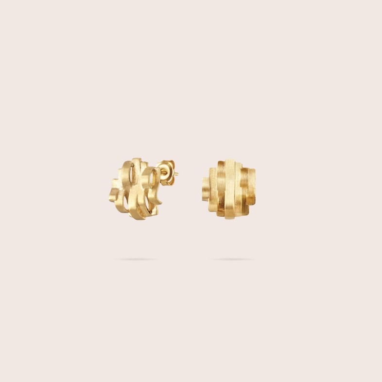 Gold-Plated Sterling Silver Stud Earrings | Mar
