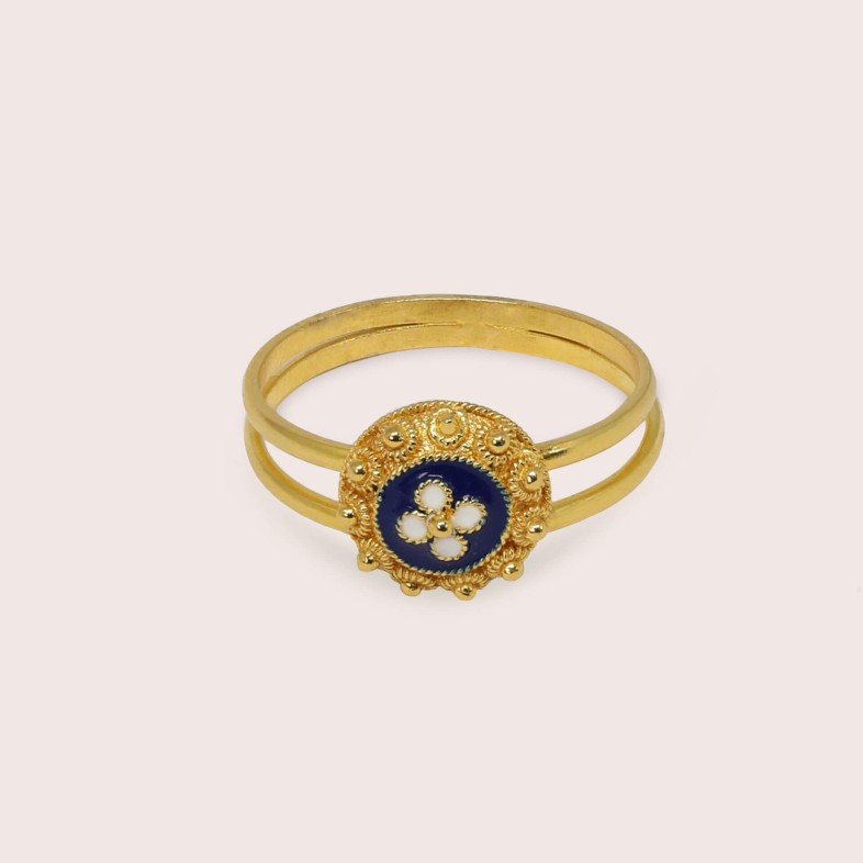 19,2K Gold Caramujo Ring | Rosas Portuguesas
