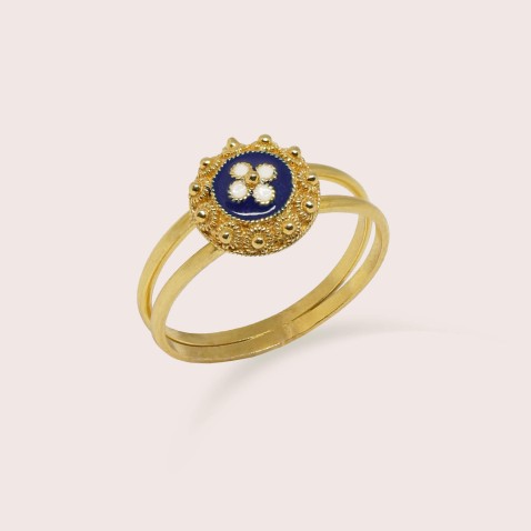 19,2K Gold Caramujo Ring | Rosas Portuguesas