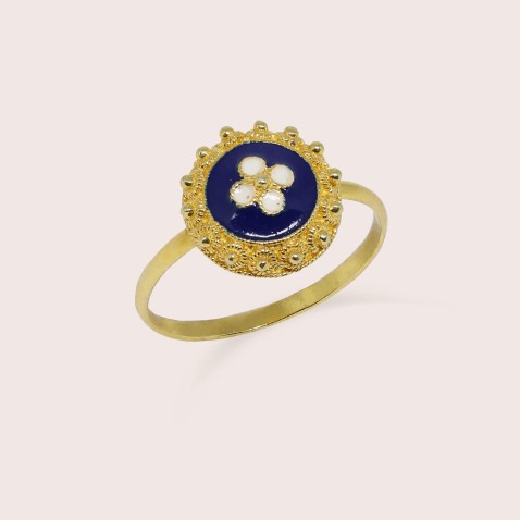Caramujo gold-plated sterling silver ring | Rosas Portuguesas