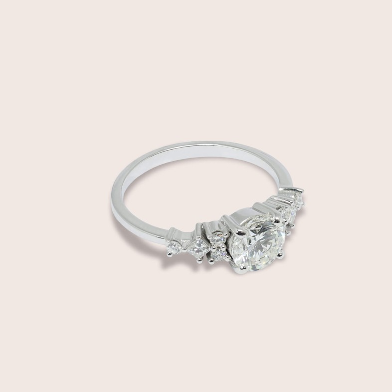Anel de Noivado Ouro 19,2K com Diamante Certifica��o IGI | Special Moments