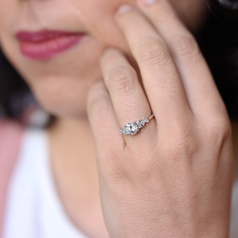 Anel de Noivado Ouro 19,2K com Diamante Certifica��o IGI | Special Moments