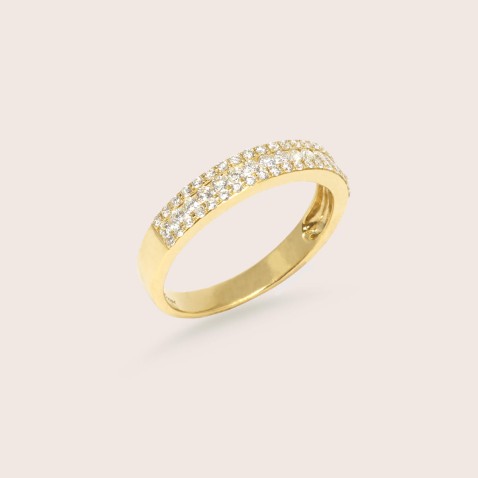 Diamond Gold Band Engagement ring | Special Moments