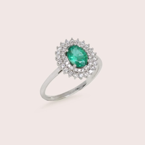 Diamond and Emerald Ring